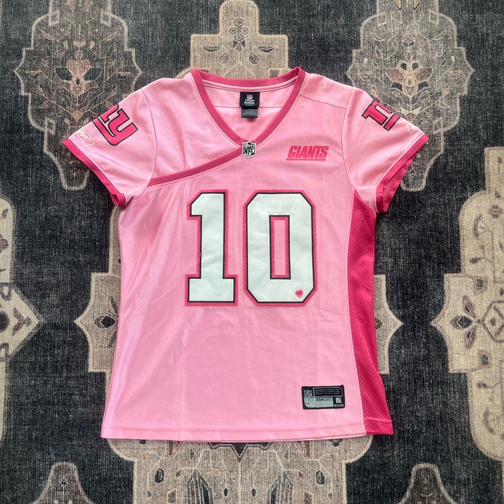 Reebok Pink Eli Manning #10 NY Giants NFL Jersey